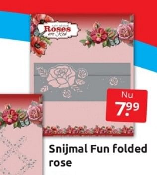Aanbiedingen Snijmal fun folded rose - Huismerk - Boekenvoordeel - Geldig van 01/04/2023 tot 09/04/2023 bij Boekenvoordeel