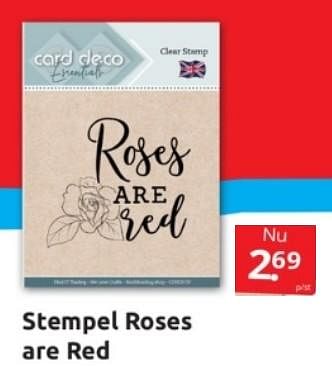 Aanbiedingen Stempel roses are red - Huismerk - Boekenvoordeel - Geldig van 01/04/2023 tot 09/04/2023 bij Boekenvoordeel