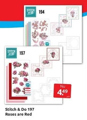 Aanbiedingen Stitch + do 197 roses are red - Huismerk - Boekenvoordeel - Geldig van 01/04/2023 tot 09/04/2023 bij Boekenvoordeel