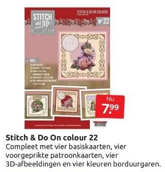 Aanbiedingen Stitch + do on colour 22 - Huismerk - Boekenvoordeel - Geldig van 01/04/2023 tot 09/04/2023 bij Boekenvoordeel