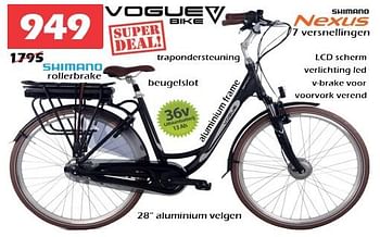 Aanbiedingen Vogue bike - Vogue Bike - Geldig van 11/03/2023 tot 09/04/2023 bij Itek