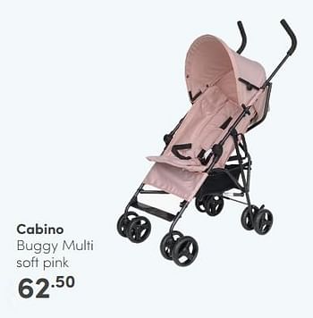 Aanbiedingen Cabino buggy multi soft pink - Cabino - Geldig van 09/04/2023 tot 15/04/2023 bij Baby & Tiener Megastore