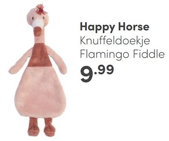 Aanbiedingen Happy horse knuffeldoekje flamingo fiddle - Happy Horse - Geldig van 09/04/2023 tot 15/04/2023 bij Baby & Tiener Megastore