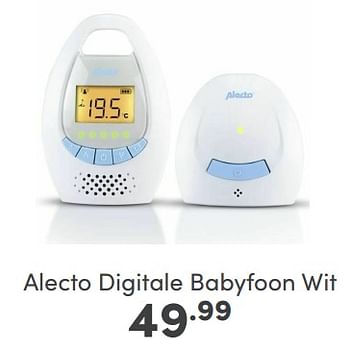 Aanbiedingen Alecto digitale babyfoon wit - Alecto - Geldig van 09/04/2023 tot 15/04/2023 bij Baby & Tiener Megastore
