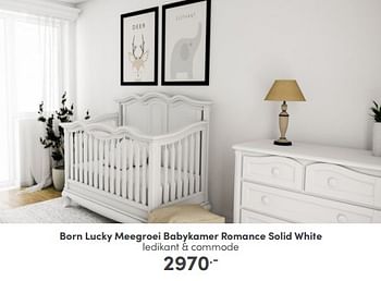 Aanbiedingen Born lucky meegroei babykamer romance solid white - Born Lucky - Geldig van 09/04/2023 tot 15/04/2023 bij Baby & Tiener Megastore