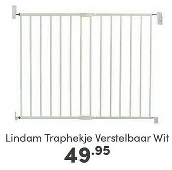 Aanbiedingen Lindam traphekje verstelbaar wit - Lindam - Geldig van 09/04/2023 tot 15/04/2023 bij Baby & Tiener Megastore