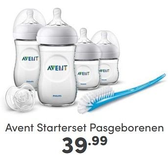 Aanbiedingen Avent starterset pasgeborenen - Philips - Geldig van 09/04/2023 tot 15/04/2023 bij Baby & Tiener Megastore