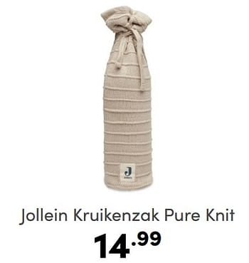 Aanbiedingen Jollein kruikenzak pure knit - Jollein - Geldig van 09/04/2023 tot 15/04/2023 bij Baby & Tiener Megastore