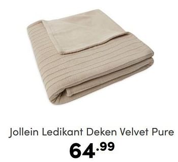 Aanbiedingen Jollein ledikant deken velvet pure - Jollein - Geldig van 09/04/2023 tot 15/04/2023 bij Baby & Tiener Megastore