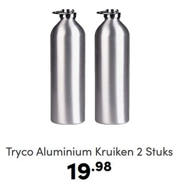 Aanbiedingen Tryco aluminium kruiken - Tryco - Geldig van 09/04/2023 tot 15/04/2023 bij Baby & Tiener Megastore