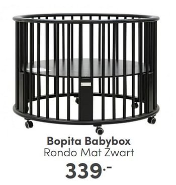 Aanbiedingen Bopita babybox rondo mat zwart - Bopita - Geldig van 09/04/2023 tot 15/04/2023 bij Baby & Tiener Megastore