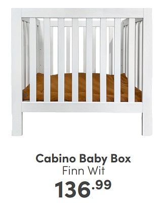 Aanbiedingen Cabino baby box finn wit - Cabino - Geldig van 09/04/2023 tot 15/04/2023 bij Baby & Tiener Megastore
