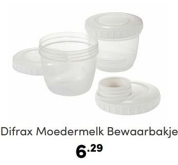 Aanbiedingen Difrax moedermelk bewaarbakje - Difrax - Geldig van 09/04/2023 tot 15/04/2023 bij Baby & Tiener Megastore