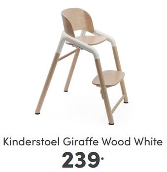 Aanbiedingen Kinderstoel giraffe wood white - Buoabo - Geldig van 09/04/2023 tot 15/04/2023 bij Baby & Tiener Megastore
