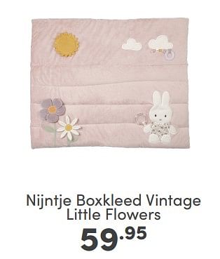 Aanbiedingen Nijntje boxkleed vintage little flowers - Nijntje - Geldig van 09/04/2023 tot 15/04/2023 bij Baby & Tiener Megastore