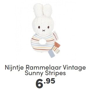Aanbiedingen Nijntje rammelaar vintage sunny stripes - Nijntje - Geldig van 09/04/2023 tot 15/04/2023 bij Baby & Tiener Megastore