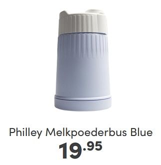 Aanbiedingen Philley melkpoederbus blue - Philley - Geldig van 09/04/2023 tot 15/04/2023 bij Baby & Tiener Megastore