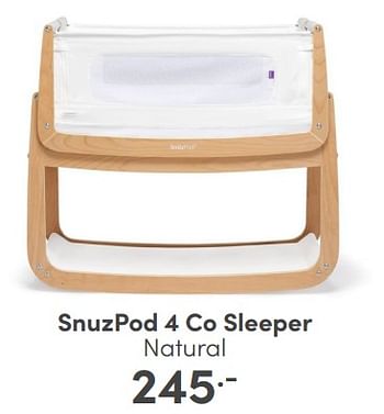 Aanbiedingen Snuzpod 4 co sleeper natural - Snuzpod - Geldig van 09/04/2023 tot 15/04/2023 bij Baby & Tiener Megastore