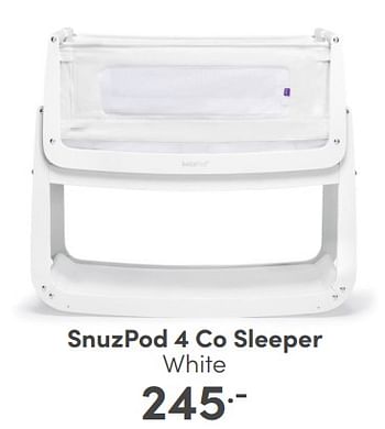 Aanbiedingen Snuzpod 4 co sleeper white - Snuzpod - Geldig van 09/04/2023 tot 15/04/2023 bij Baby & Tiener Megastore
