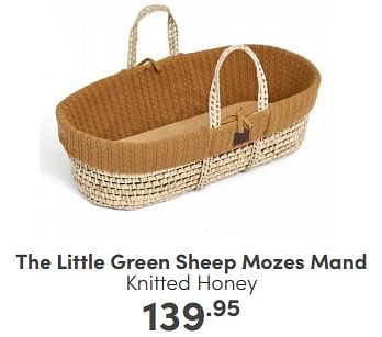 Aanbiedingen The little green sheep mozes mand knitted honey - The Little Green Sheep - Geldig van 09/04/2023 tot 15/04/2023 bij Baby & Tiener Megastore