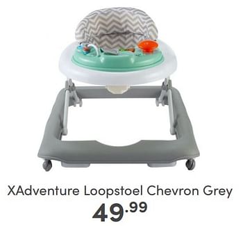 Aanbiedingen Xadventure loopstoel chevron grey - Xadventure - Geldig van 09/04/2023 tot 15/04/2023 bij Baby & Tiener Megastore
