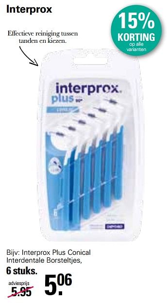 Aanbiedingen Interprox plus conical interdentale borsteltjes - Interprox - Geldig van 05/04/2023 tot 22/05/2023 bij De Online Drogist
