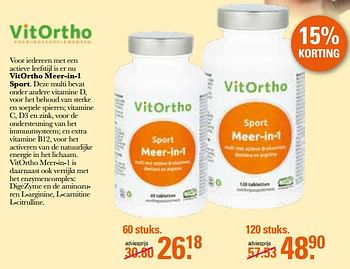 Aanbiedingen Vitortho meer-in-1 sport - VitOrtho - Geldig van 05/04/2023 tot 22/05/2023 bij De Online Drogist