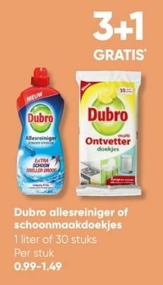 Aanbiedingen Dubro allesreiniger of schoonmaakdoekjes - dubro - Geldig van 10/04/2023 tot 23/04/2023 bij Big Bazar