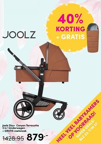 Aanbiedingen Joolz day+ canyon terracotta 2 in 1 kinderwagen - Joolz - Geldig van 16/04/2023 tot 22/04/2023 bij Baby & Tiener Megastore