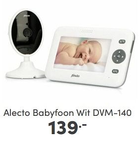 Aanbiedingen Alecto babyfoon wit dvm-140 - Alecto - Geldig van 16/04/2023 tot 22/04/2023 bij Baby & Tiener Megastore