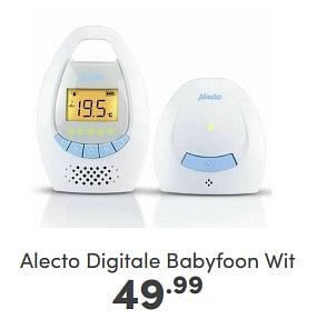 Aanbiedingen Alecto digitale babyfoon wit - Alecto - Geldig van 16/04/2023 tot 22/04/2023 bij Baby & Tiener Megastore