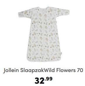 Aanbiedingen Jollein slaapzakwild flowers - Jollein - Geldig van 16/04/2023 tot 22/04/2023 bij Baby & Tiener Megastore