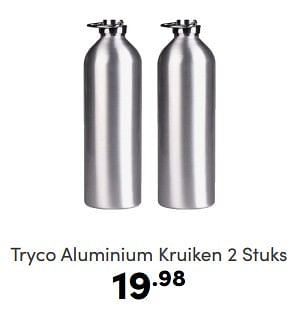 Aanbiedingen Tryco aluminium kruiken - Tryco - Geldig van 16/04/2023 tot 22/04/2023 bij Baby & Tiener Megastore