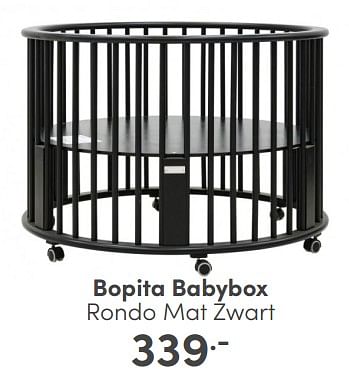 Aanbiedingen Bopita babybox rondo mat zwart - Bopita - Geldig van 16/04/2023 tot 22/04/2023 bij Baby & Tiener Megastore