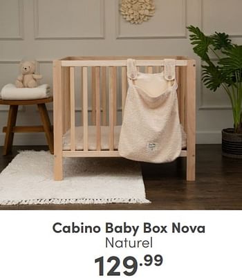 Aanbiedingen Cabino baby box nova naturel - Cabino - Geldig van 16/04/2023 tot 22/04/2023 bij Baby & Tiener Megastore