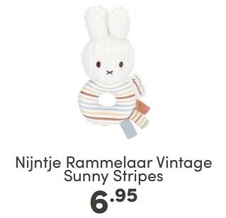 Aanbiedingen Nijntje rammelaar vintage sunny stripes - Nijntje - Geldig van 16/04/2023 tot 22/04/2023 bij Baby & Tiener Megastore
