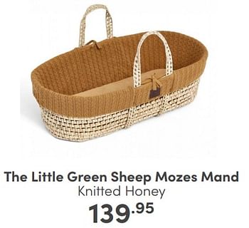 Aanbiedingen The little green sheep mozes mand knitted honey - The Little Green Sheep - Geldig van 16/04/2023 tot 22/04/2023 bij Baby & Tiener Megastore