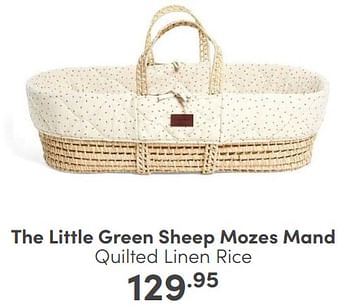 Aanbiedingen The little green sheep mozes mand quilted linen rice - The Little Green Sheep - Geldig van 16/04/2023 tot 22/04/2023 bij Baby & Tiener Megastore