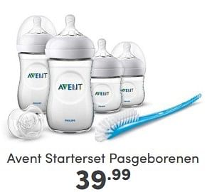 Aanbiedingen Avent starterset pasgeborenen - Philips - Geldig van 16/04/2023 tot 22/04/2023 bij Baby & Tiener Megastore
