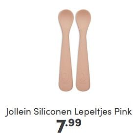 Aanbiedingen Jollein siliconen lepeltjes pink - Jollein - Geldig van 16/04/2023 tot 22/04/2023 bij Baby & Tiener Megastore