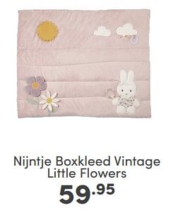 Aanbiedingen Nijntje boxkleed vintage little flowers - Nijntje - Geldig van 16/04/2023 tot 22/04/2023 bij Baby & Tiener Megastore
