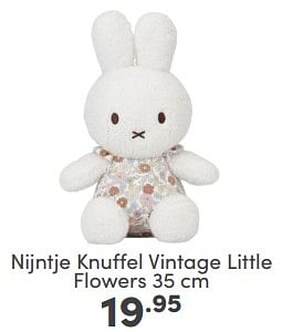 Aanbiedingen Nijntje knuffel vintage little flowers - Nijntje - Geldig van 16/04/2023 tot 22/04/2023 bij Baby & Tiener Megastore