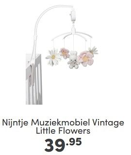 Aanbiedingen Nijntje muziekmobiel vintage little flowers - Nijntje - Geldig van 16/04/2023 tot 22/04/2023 bij Baby & Tiener Megastore