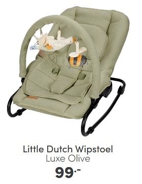 Aanbiedingen Little dutch wipstoel luxe olive - Little Dutch - Geldig van 16/04/2023 tot 22/04/2023 bij Baby & Tiener Megastore