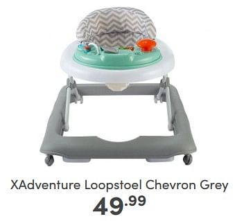 Aanbiedingen Xadventure loopstoel chevron grey - Xadventure - Geldig van 16/04/2023 tot 22/04/2023 bij Baby & Tiener Megastore