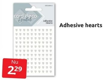 Aanbiedingen Adhesive hearts - Card Deco Essentials - Geldig van 15/04/2023 tot 23/04/2023 bij Boekenvoordeel