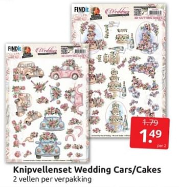 Aanbiedingen Knipvellenset wedding cars-cakes - Huismerk - Boekenvoordeel - Geldig van 15/04/2023 tot 23/04/2023 bij Boekenvoordeel