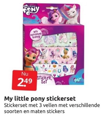 Aanbiedingen My little pony stickerset - Totum - Geldig van 15/04/2023 tot 23/04/2023 bij Boekenvoordeel