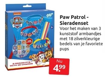 Aanbiedingen Paw patrol - sieradenset - Huismerk - Boekenvoordeel - Geldig van 15/04/2023 tot 23/04/2023 bij Boekenvoordeel