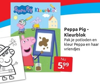 Aanbiedingen Peppa pig - kleurblok - Huismerk - Boekenvoordeel - Geldig van 15/04/2023 tot 23/04/2023 bij Boekenvoordeel